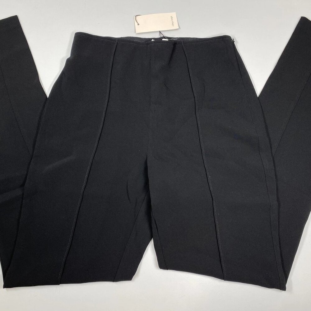 NEW CINQ A SEPT Women’s Brianne High-Rise Ankle-Slit Trousers – Black – Size 4